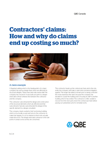 Contractor claims