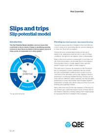 Slips and trips - Slip potential model