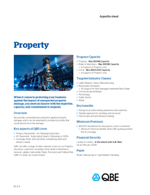 Canada - Property Appetite Sheet