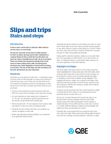 Slips and trips - Stairs and steps