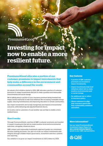 QBE Premiums4Good explained