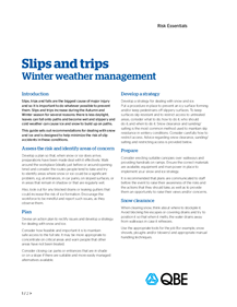 Slips and trips - Winter weather management